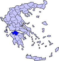 Location of Achaea Prefecture in Greece