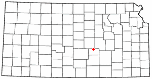 Location of Hesston, Kansas