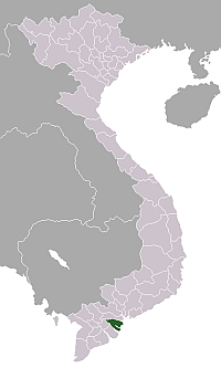 Provinsens läge i Vietnam.