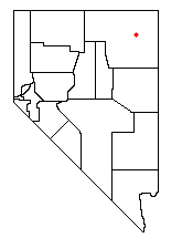 Location of Greys Peak within Nevada