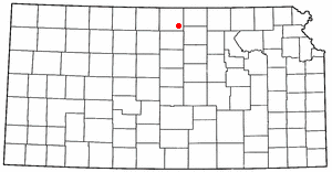 Location of Randall, Kansas