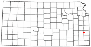 Location of Bronson, Kansas