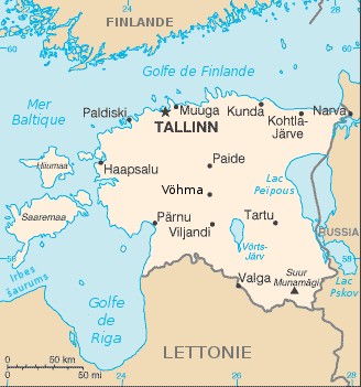 Map of Estonia