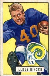 Description de l'image 1951 Bowman Elroy Hirsch -76 Football Card.jpg.