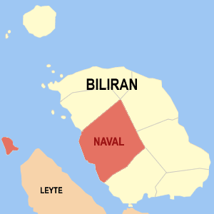 Mapa sa Biliran nga nagpakita kon hain nahimutang ang Naval