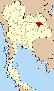 Map of Thailand highlighting the province