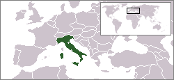 Location of Italy