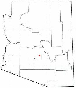 Location of Mesa, Arizona