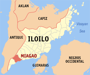 Mapa han Iloilo nga nagpapakita kon hain nahamutang an Miagao