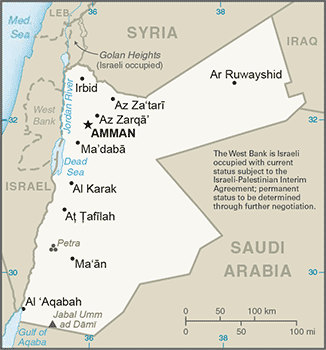 Map of Jordan