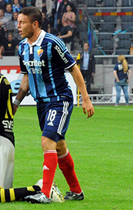 Mrabti in 2015 als speler van Djurgårdens IF