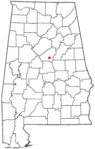 Location of Columbiana, Alabama