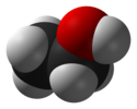 Space-filling model of ethanol