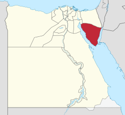 Kegabenoran Sinai Selatan pada peta Mesir