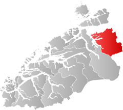 Lage der Kommune in der Provinz Møre og Romsdal