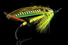 Green Highlander, una mosca artificiale utilizzata per la pesca al salmone.