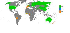 Land hvor Mark (grønt) er mye brukt