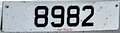 Guernsey front number plate without an identifier band