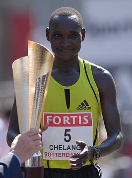 Joshua Chelanga wint de Marathon Rotterdam in 2007