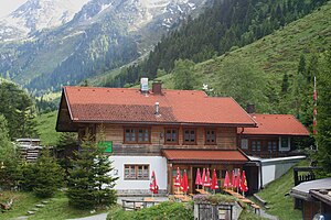 Die Voldertalhütte im Voldertal