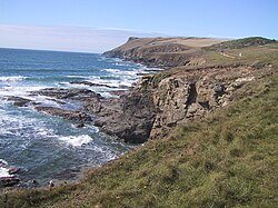 View of Pentire Point taken from Polzeath