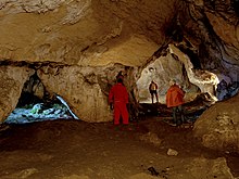 Primeros metros del nivel inferior de la cueva de Atxurra, donde se localiza el yacimiento