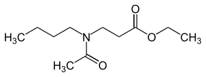 Strukturformel von Ethylbutylacetylaminopropionat