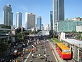 Image 24Jakarta pedestrians, joggers and bicyclists take over the main avenue during Car-Free Day (from Transport in Jakarta)