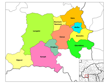 Kampti Department location in the province