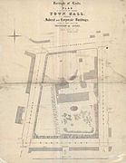 An 1852 map showing Park House, now the site of the Town Hall