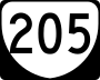 State Route 205 marker