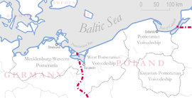 Contemporary administrative units with Pomerania in the name, not representing the exact historical region, as they also include parts of other regions