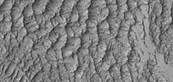 Close view of rough terrain in northwestern Schiaparelli crater (HiRISE)