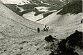 United States troops hauling supplies toward Chichagof Harbor.