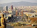 Plaça d'Espanya vista dal MNAC