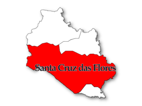 Localização no município de Santa Cruz das Flores