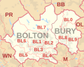 BL postcode area map