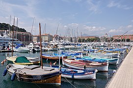 Barques traditionnelles dans le port de plaisance