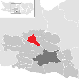 Poloha obce Fresach v okrese Villach-vidiek (klikacia mapa)