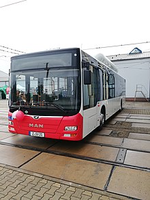 MAN „Lion’s City“ A21 CNG der SVZ Zwickau im Betriebshof Schlachthofstraße