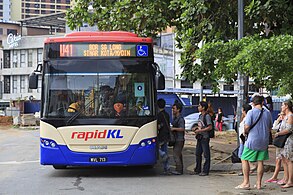 MAN 18.280 HOCL-NL at bus stop in front of Hotel Furama, Jalan Pudu.