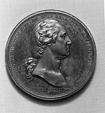 George Washington Comitia Americana, medaglia, fronte, argento, 1780 ca (MET).