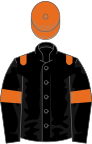 Black, Orange epaulets, armlets and cap