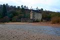 Le château de Saddell. Une trappe à l'entrée permettait d'envoyer les visiteurs indésirables dans une pièce sans sortie possible.