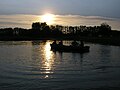 Boating on one of the Pallagcsa ponds