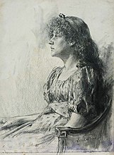 Disegno di una giovane donna di Franz Skarbina, 1910