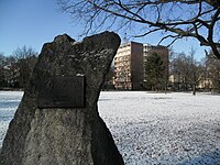 Der Marie-Juchacz-Gedenkstein in Nürnberg-St. Leonhard