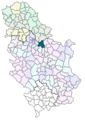 Collocatio finium municipii in Serbia.