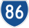 State Route 86 marker