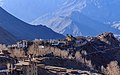 Jharkot, village dans le district de Mustang, à côté de Kagbeni, sur les berges de la Kali Gandaki.